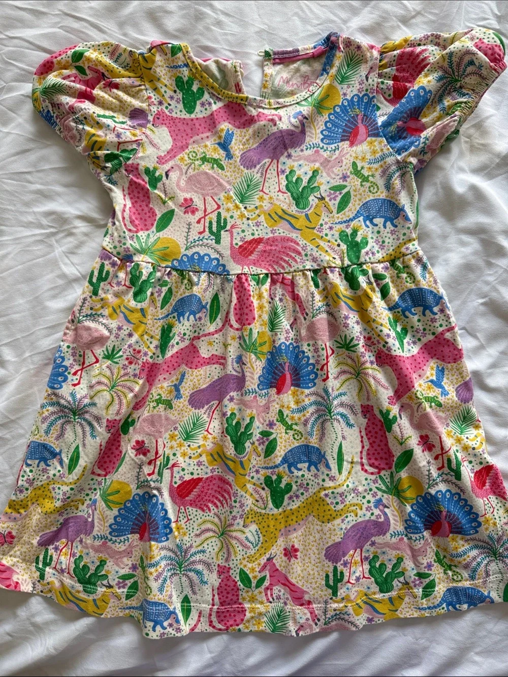 Girls' Multicolor Animal Print Dress
